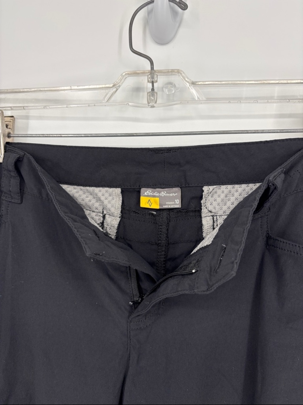 Eddie Bauer Stretch Convertible Roll Tab Hiking Pants Women’s Size 10 in Black - Picture 8 of 15